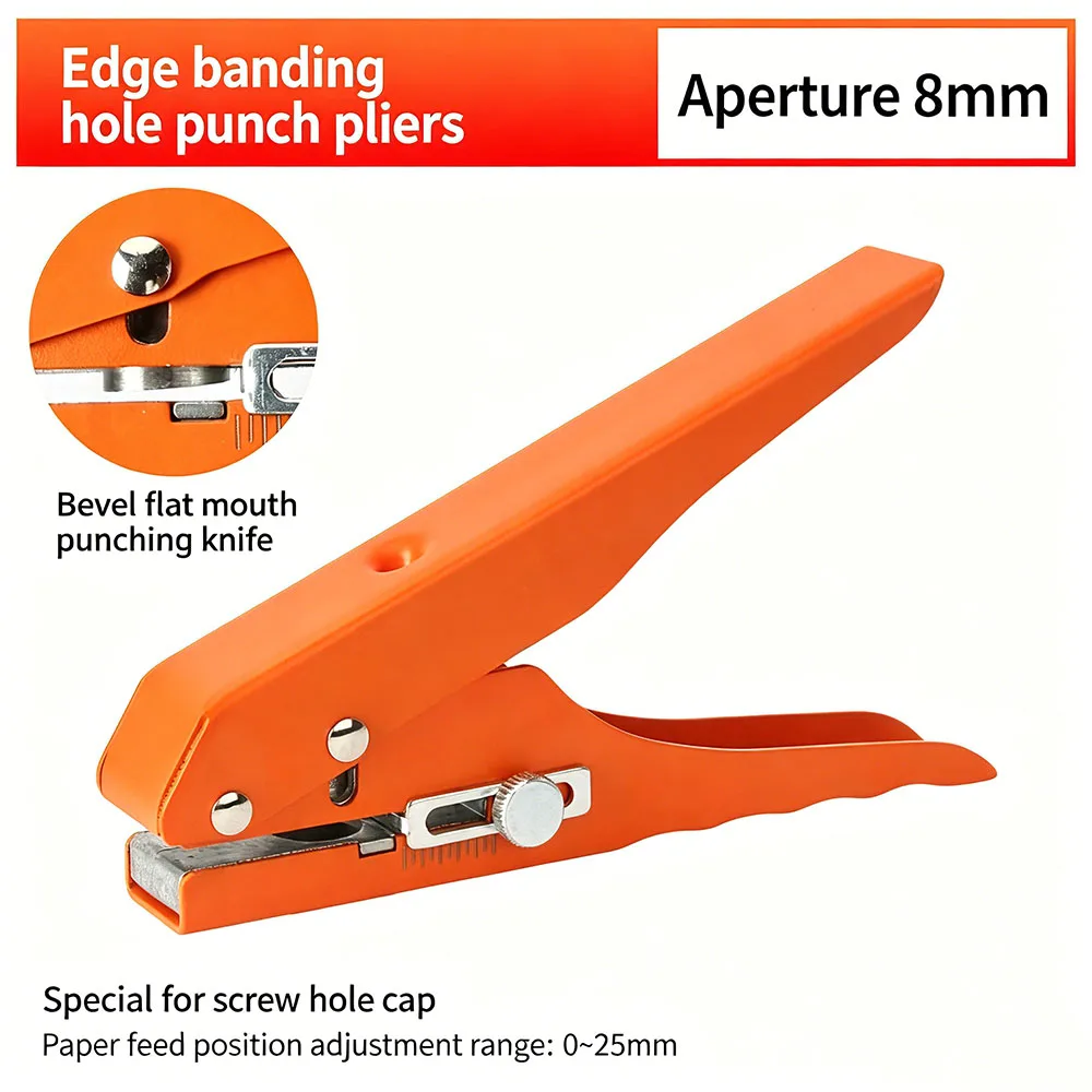 8/10/15MM Edge Banding Hole Punch Pliers Woodworking Screw Cover Punch Tool for PVC Leather Furniture 4