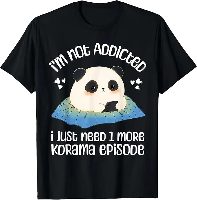 Niedliches Kdrama-Merch Panda Koreanisches Drama K-Drama-Merchandise T-Shirt Y2k Cartoon Panda Kpop Mode Spruch T-Shirt Persönlichkeits-T-Shirts – Detail 15