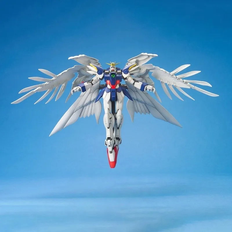 Bandai Original Echte MG 1/100 WING GUNDAM NULL Action Anime Figuren Spielzeug Jungen Mädchen Kinder Geschenk Montage Modell Ornamente