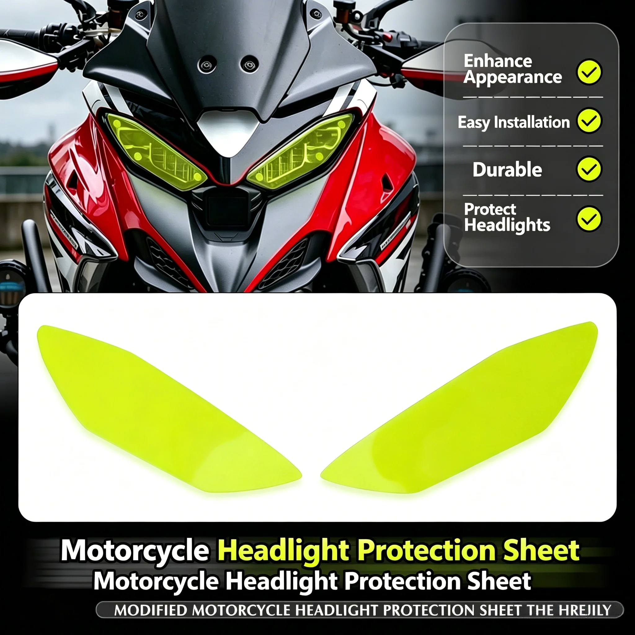 

Motorcycle Accessories Front Headlight Guard Head Light Lens Cover Protector Fit For MTS V4