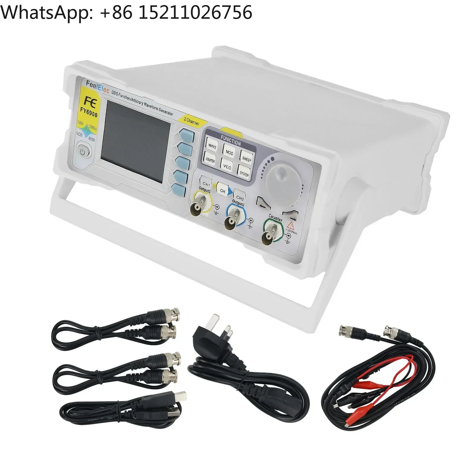 FY6900-100M 100MHz Function Arbitrary Waveform Signal Generator for DDS 2-Channel frequenc Counter