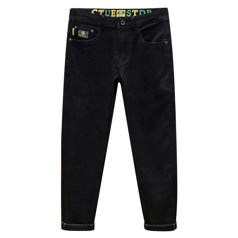 

BBL9918 Американский стиль, осенние новые высококачественные классические легкие роскошные повседневные облегающие эластичные маленькие прямые джинсы для мужчин