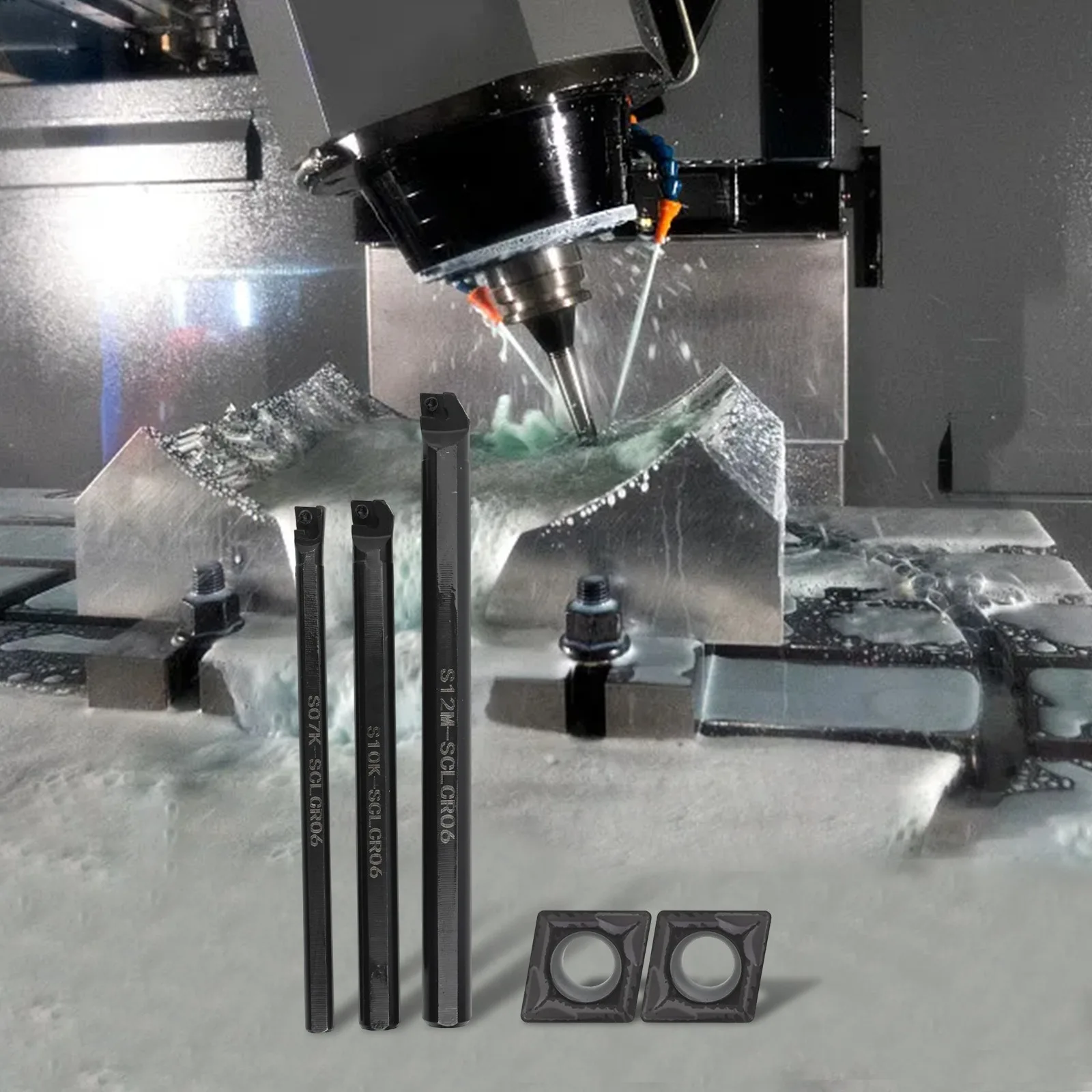 Complete Turning Tool Kit with 10 Steel Holders and Premium CCMT0602 Carbide Inserts Optimized for Fine Tuning Cuts