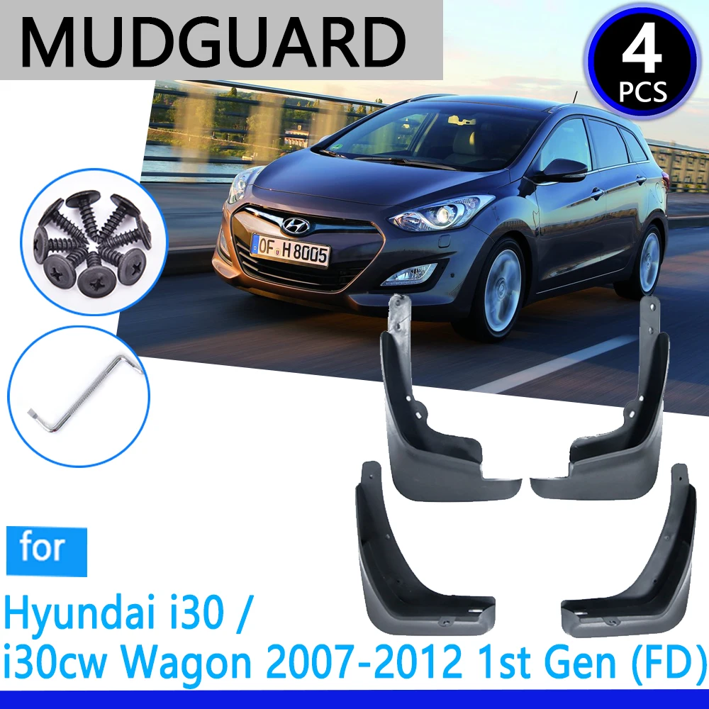 Mudguards fit for Hyundai i30 i30cw Wagon 2007~2012 FD 2008 2009 2010 2011 Car Accessories Mudflap Fender Auto Replacement Parts