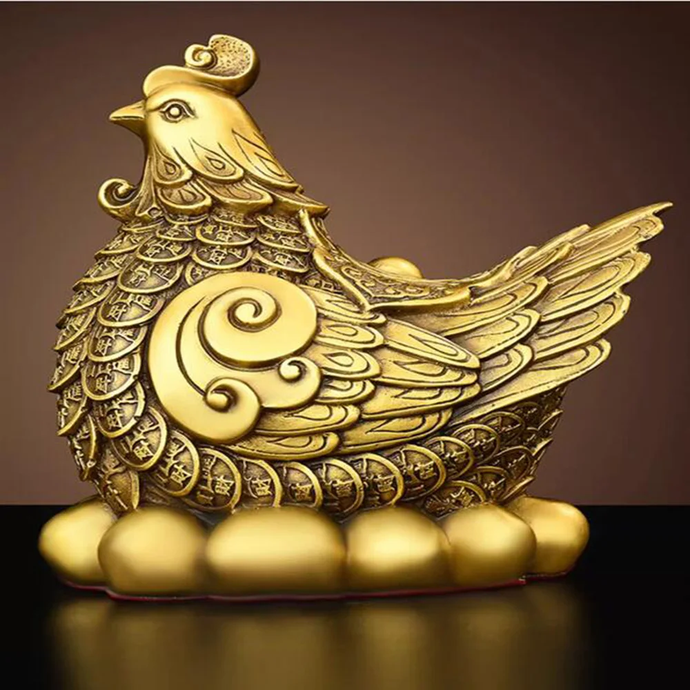 

Copper chicken ornaments, brass hen, golden chicken, house laying eggs, zodiac chicken, home decoration company, handicrafts