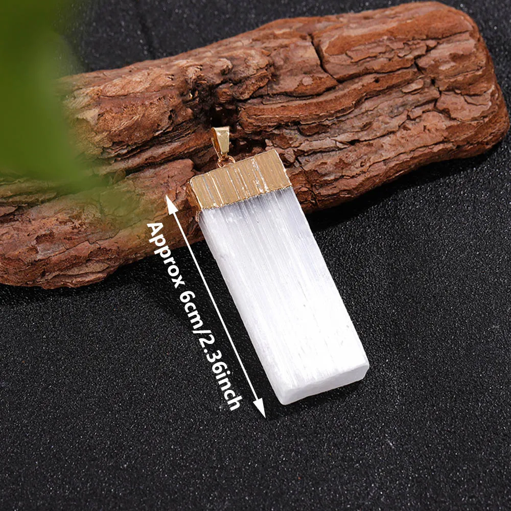 1 Stück natürlicher Selenit, weißer Gips, Kristallquarz, Rohstein, Reiki-Edelstein zum Reinigen von DIY-Geschenken – Detail 4
