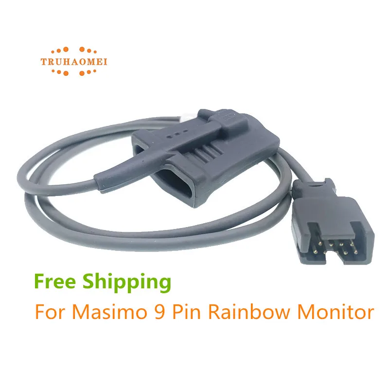 For Rainbow Tech Reusable SpO2 Sensor 9 Pin RAD-5 RAD-6 RAD-7 RAD-8 Adult Child Neonate Animal Use SaO2 Sensor