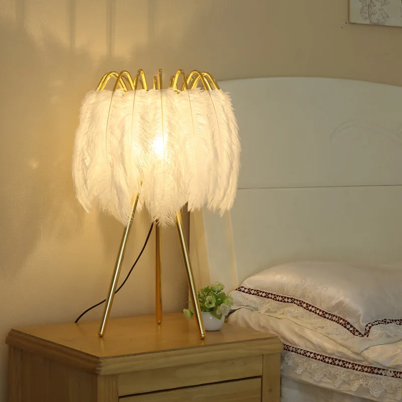 

Потолочный светильник 2026 в скандинавском стиле с перьями страуса, креативная люстра для декора столовой, спальни, гостиной