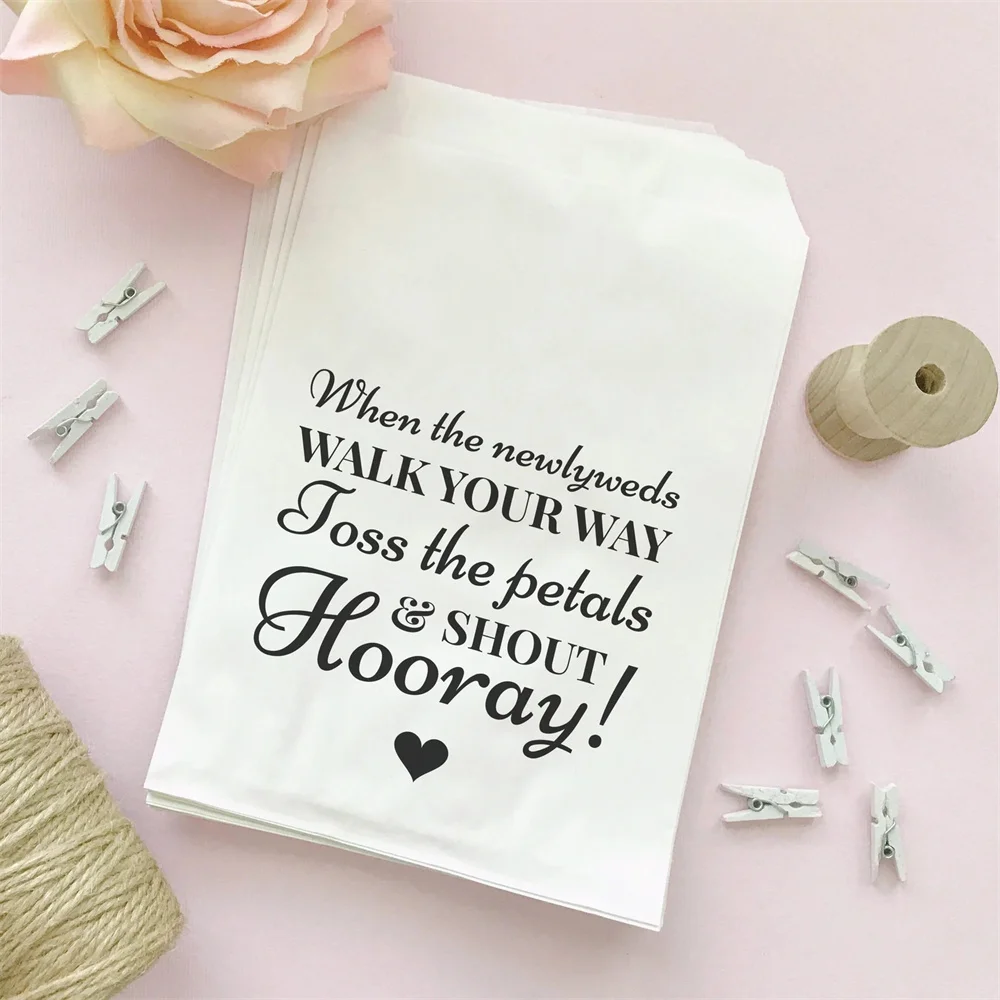 

50 Custom Wedding petal toss bag - Flower petal bags - Petal bag - Toss petals bags