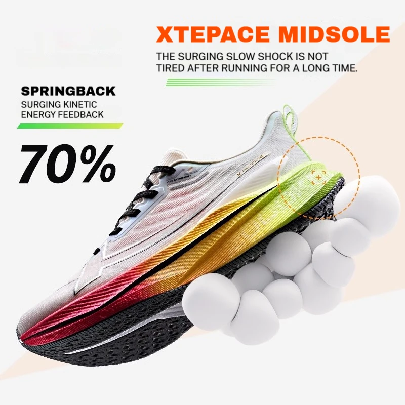 Xtep 2000km 3.0 chaussures de course pour hommes 2025 printemps baskets amorti entraînement Jogging résistant à l'usure léger 875119110032