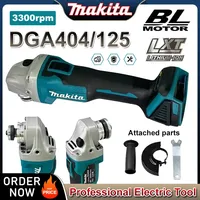 Makita DGA404 125mm/100mm Brushless Lithium Electric Angle Grinder Rechargeable Cutting Machine High Power Polishing Machine