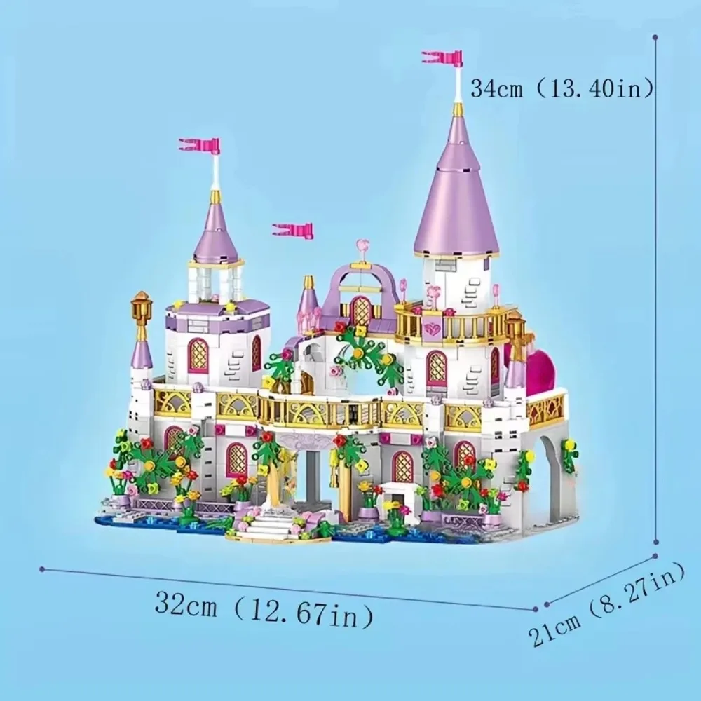 Blocs de construction château de glace princesse ville de rêve pour filles, Kit de construction d'assemblage, jouets pour anniversaire garçons filles enfants