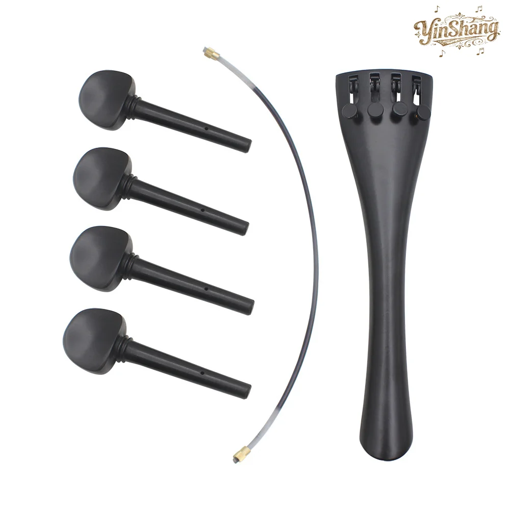 

Aston Villa Cello Three-Piece Set Aluminum Alloy Tailpiece + Tail Rope + Ebony Tuning Pegs Violin Accessories Wholesale
