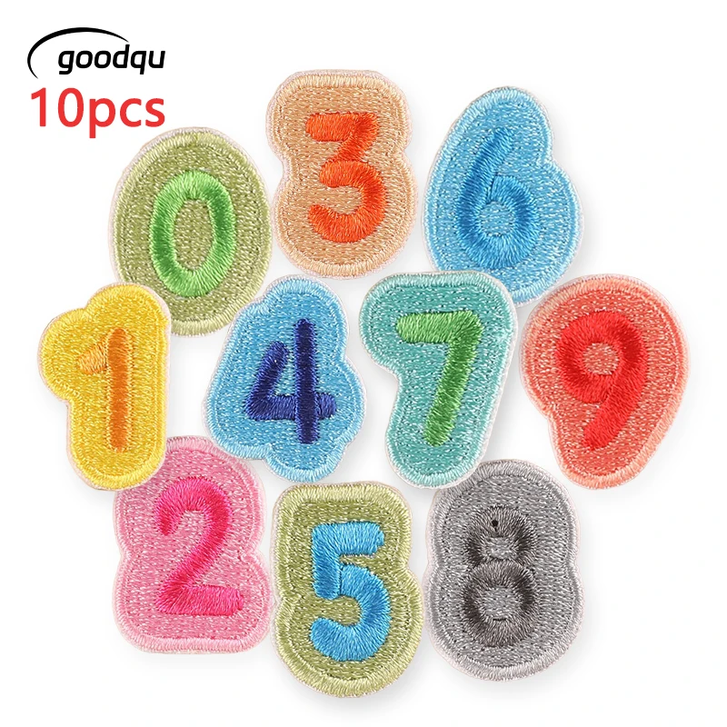 10 Stück niedliche, selbstklebende, bestickte Aufnäher zum Aufbügeln für Kleidung, Jacken, Nähen, DIY-Aufkleber, Stoffe, Mädchen-Aufnäher, Kinder-Aufnäher-Set – Detail 1