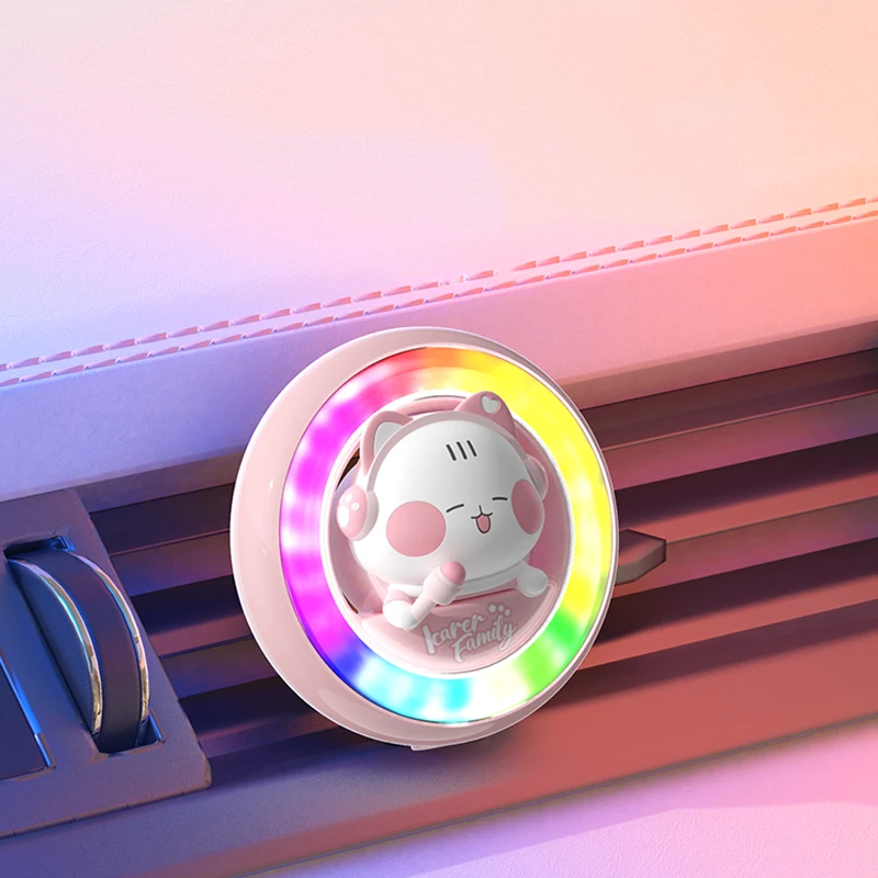 RGB Voice Controlled Car Air Outlet Aromatherapy Colorful Music Atmosphere Light Car Air Outlet Rhythm Light