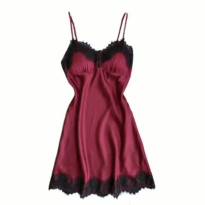 Abiti da donna Abito da notte Camicia da notte da donna Cintura con bordo in pizzo Gonna da notte Abito da notte Lingerie sexy Indumenti da notte Abito da pigiama da donna