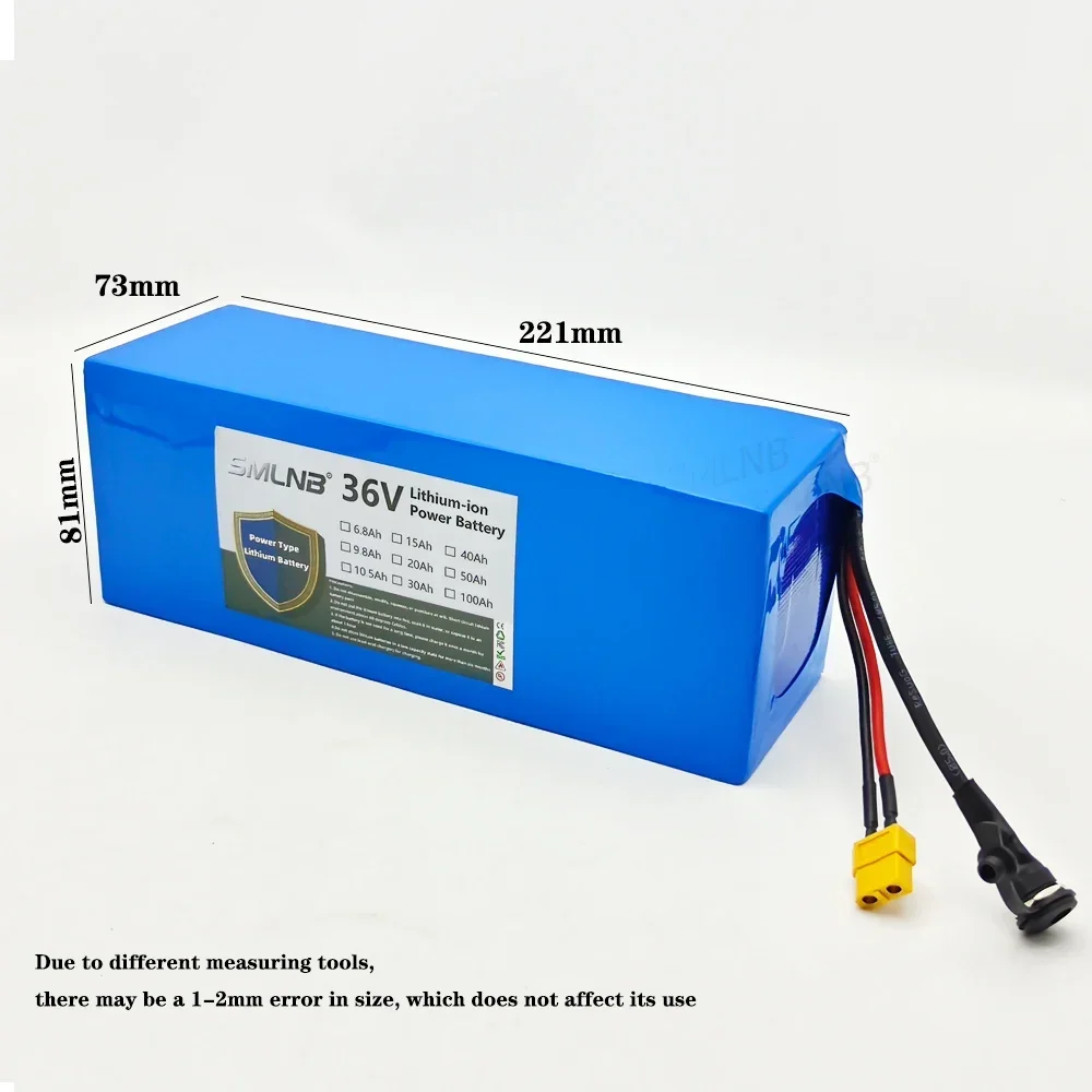 

36V scooter, bicycle battery 15Ah 21700 battery pack 10S3P 15000mAh built-in 15A BMS