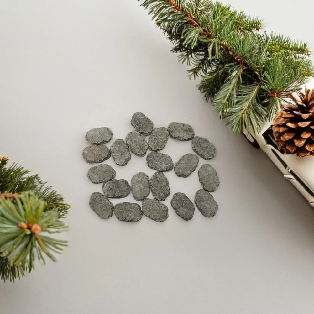 

20Pcs Micro Landscape Decoration Miniature Garden Ornaments Realistic Resin Rocks for Terrarium Succulent Planters Fairy Garden