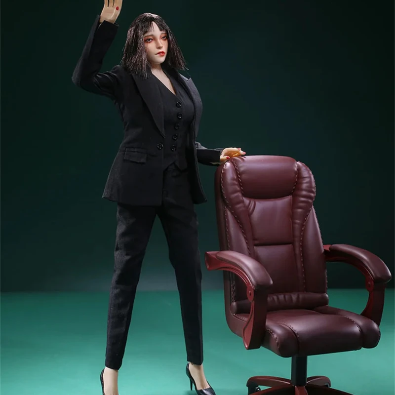 JO23X-07 1/6 Scale Female Professional Slim Office Lady Fitting Suit Formal Vest Jacket Pants Set Model for 12'' Action Figure