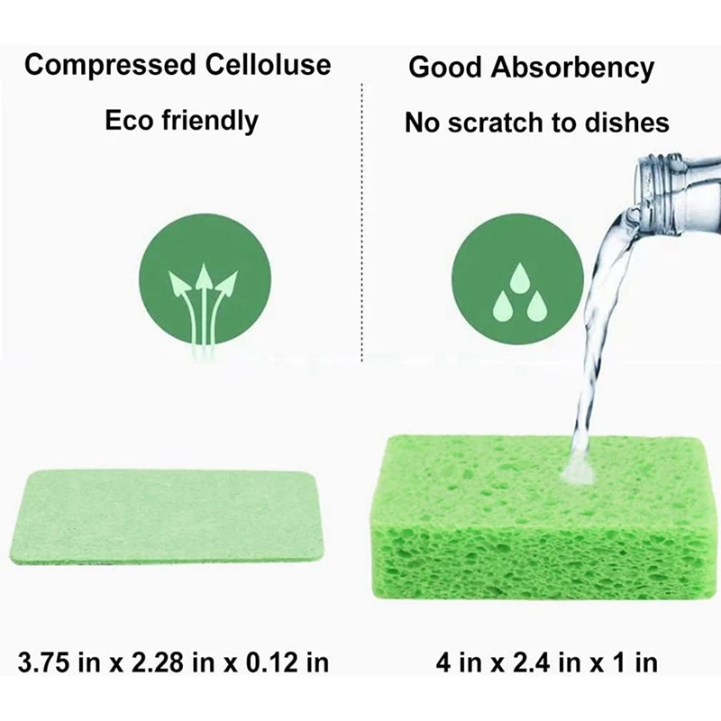 مجموعة أدوات تنظيف المطبخ والحمام من إسفنجة لغسل الأطباق ، وسادة تنظيف ماصة ودائمة ، خرقة ، 12 أو