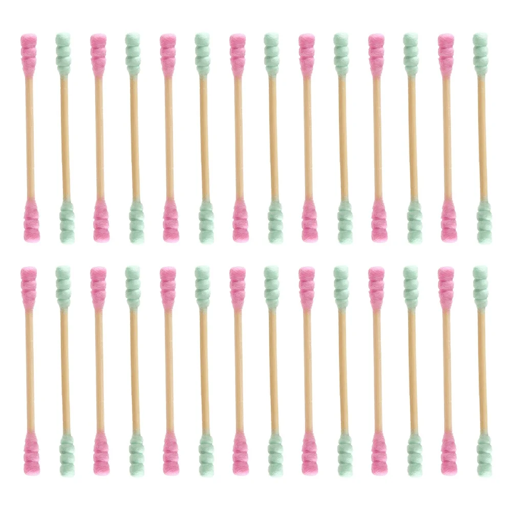 

1000pcs Disposable Cotton Swabs Spiral Sticks Long Wooden Clean Makeup Tools Safe Sanitary Dust Removal House Use