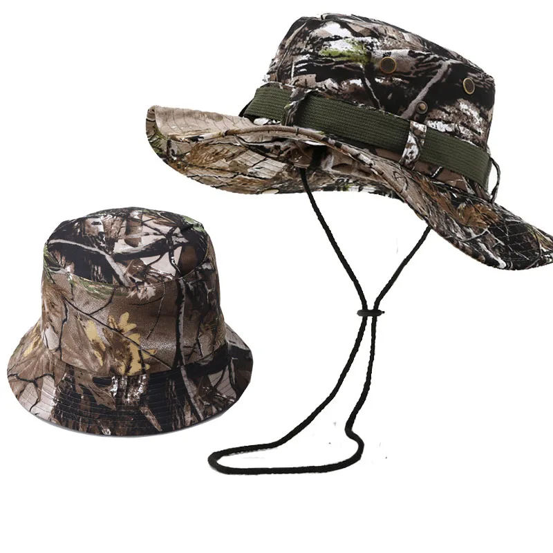 Camouflage Cap  Hat Caps Men Women Outdoor Sports Sun Boonie Bucket Fishing Hiking Hunting Climbing Hats