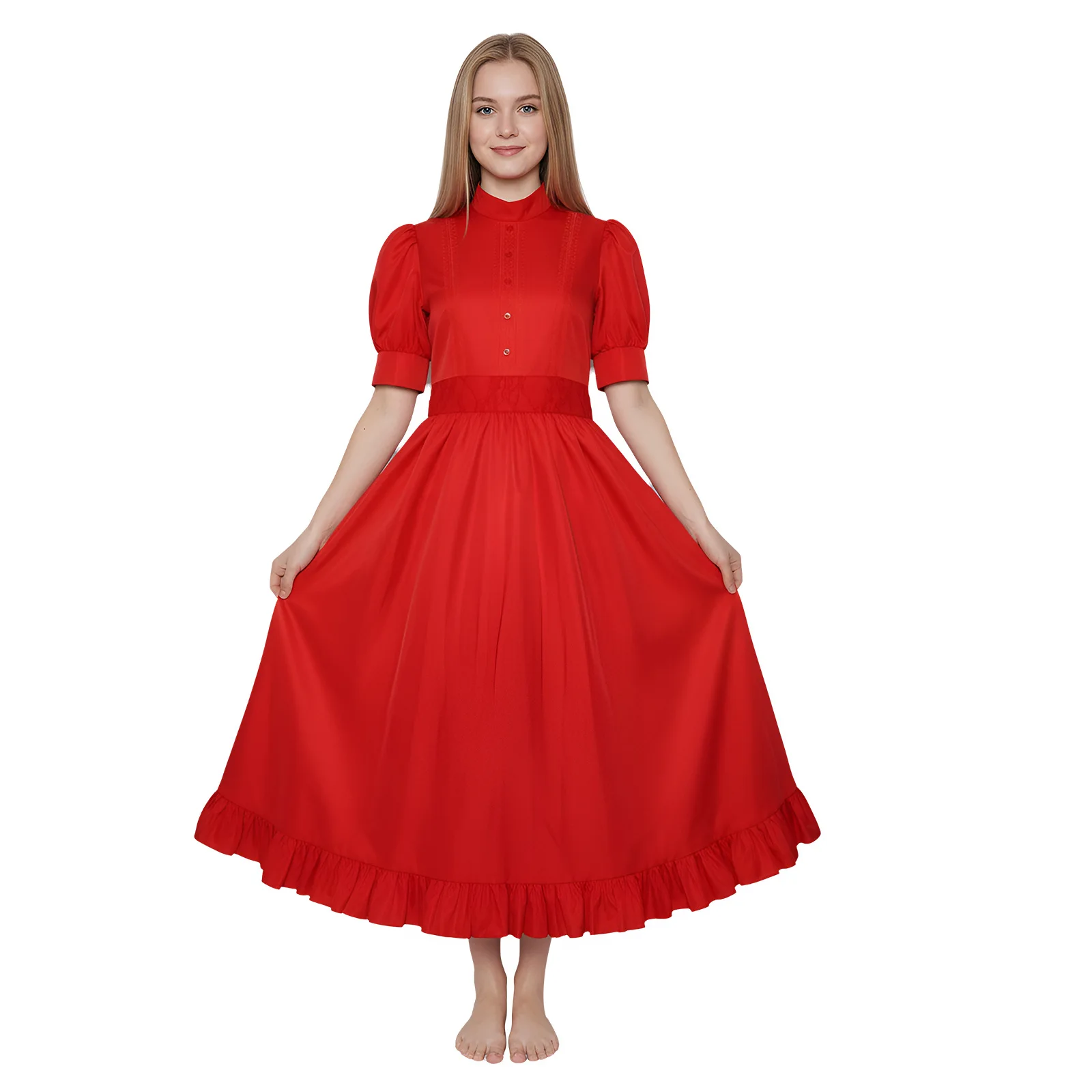 

Костюм для женщин в стиле фильма ужасов «Жемчужина», красный, длинная юбка, для Хэллоуина, карнавала, выступлений