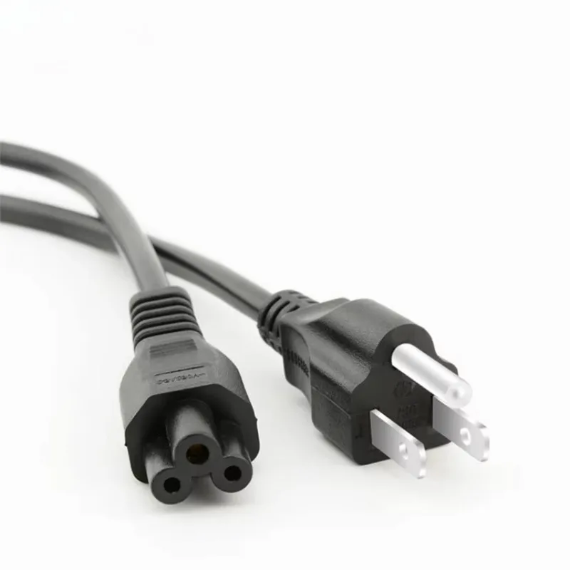 

Copper-clad Aluminum Wire Three-plug US 1.2/1.5/1.8 Meters Plum Blossom Tail 3 Core Three-hole Plug Power Cord