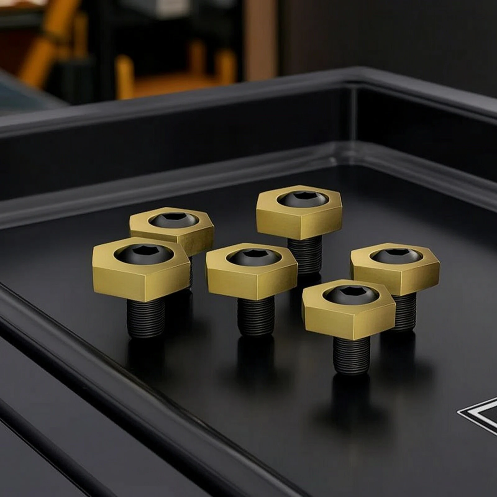 Space-saving Eccentric Clamp with Cam Screws Secure Hexagonal Fixture Reliable for CNC Operators