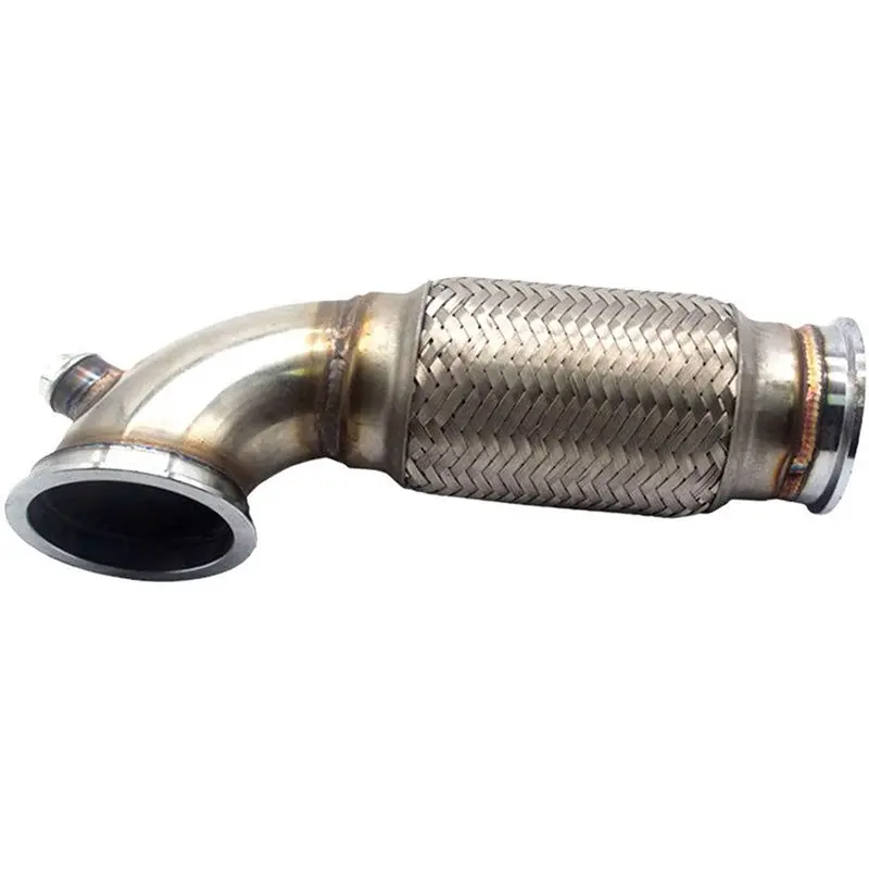 Di scarico del tubo di scarico del gomito da 90 gradi dell'acciaio inossidabile V-Band da 3 pollici per T3/T4 T04E Nuovo downpipe V-Band a V Band basso 90 gradi