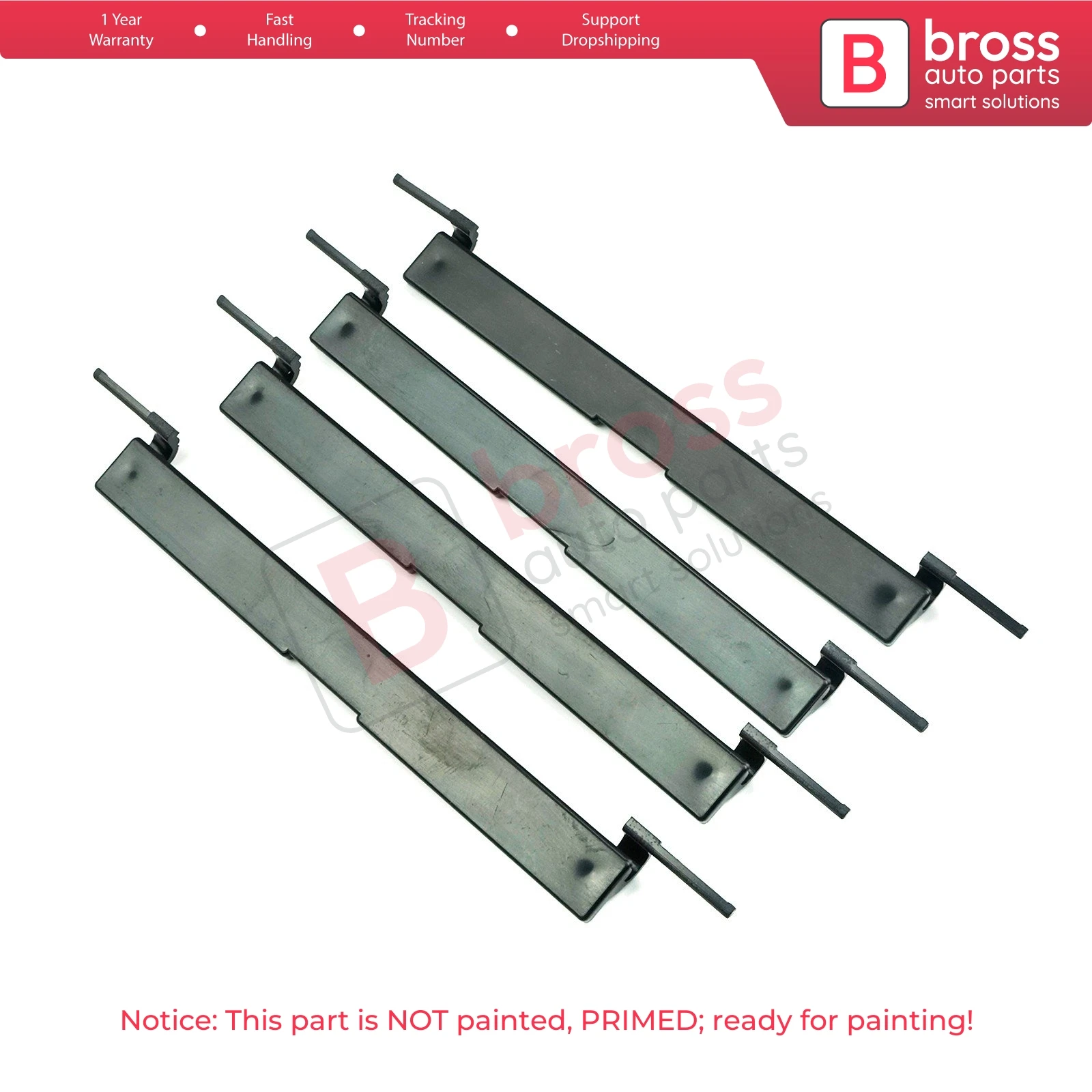 BSR564-1 4x Roof Luggage Rack Carrier Mounting Molding Port Bag Rail Cover Trim 51137312617 for BMW 3 F30 F31 F34 F35 114*12 mm