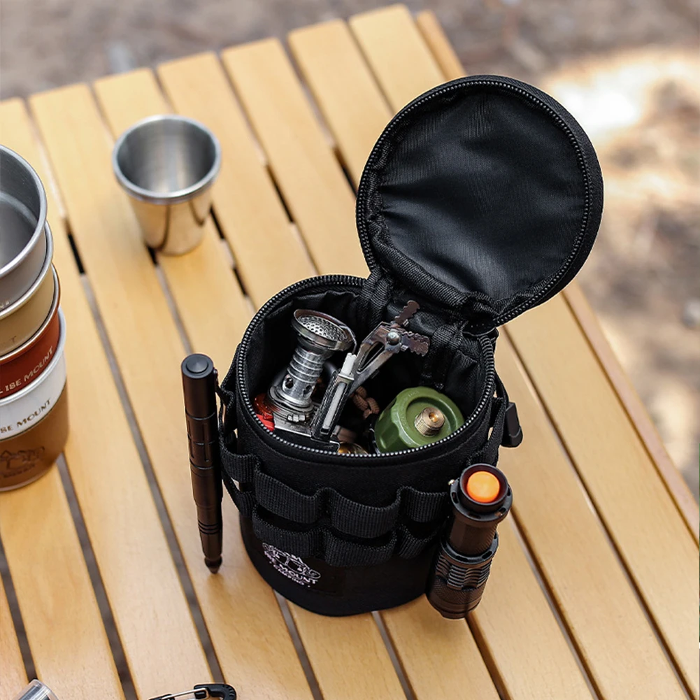1/2PCS Camping Water Cup Storage Bag Portable Lights Storage Pouch 600D Oxford Cloth Multi-Functional Outdoor Tools Organizer