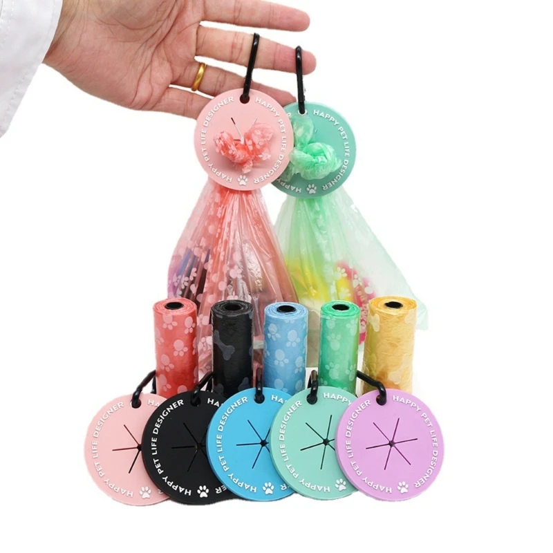 Dispenser Dog Supplies Waste Bags Holder Outdoor Dog Bag Holder for Leash Pet Supplies for Dog Walking Accesssories Poop Y5GB