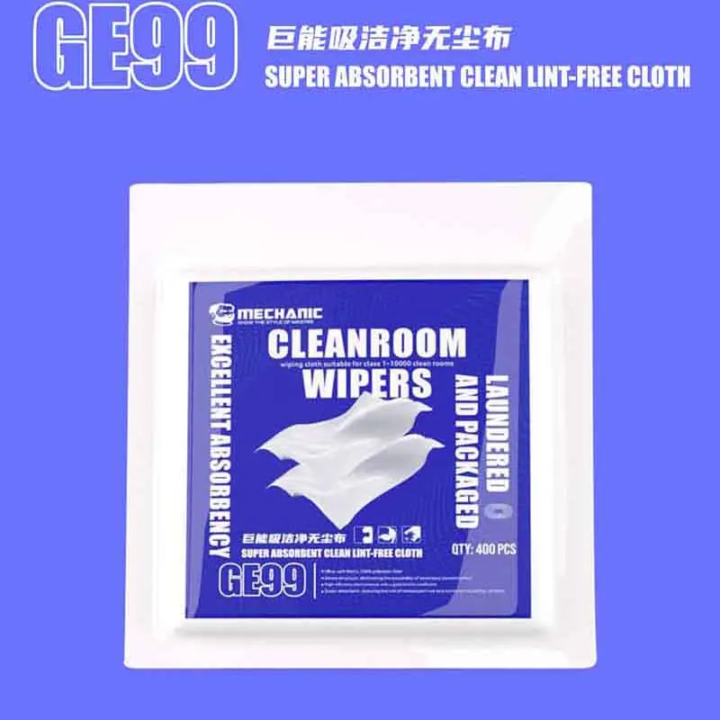 

Mechanic GE99 400PCS Super Absorbent Clean Lint-free Cloth Soft Clean-room Cloth For LCD PCB Precision Instrument Repair