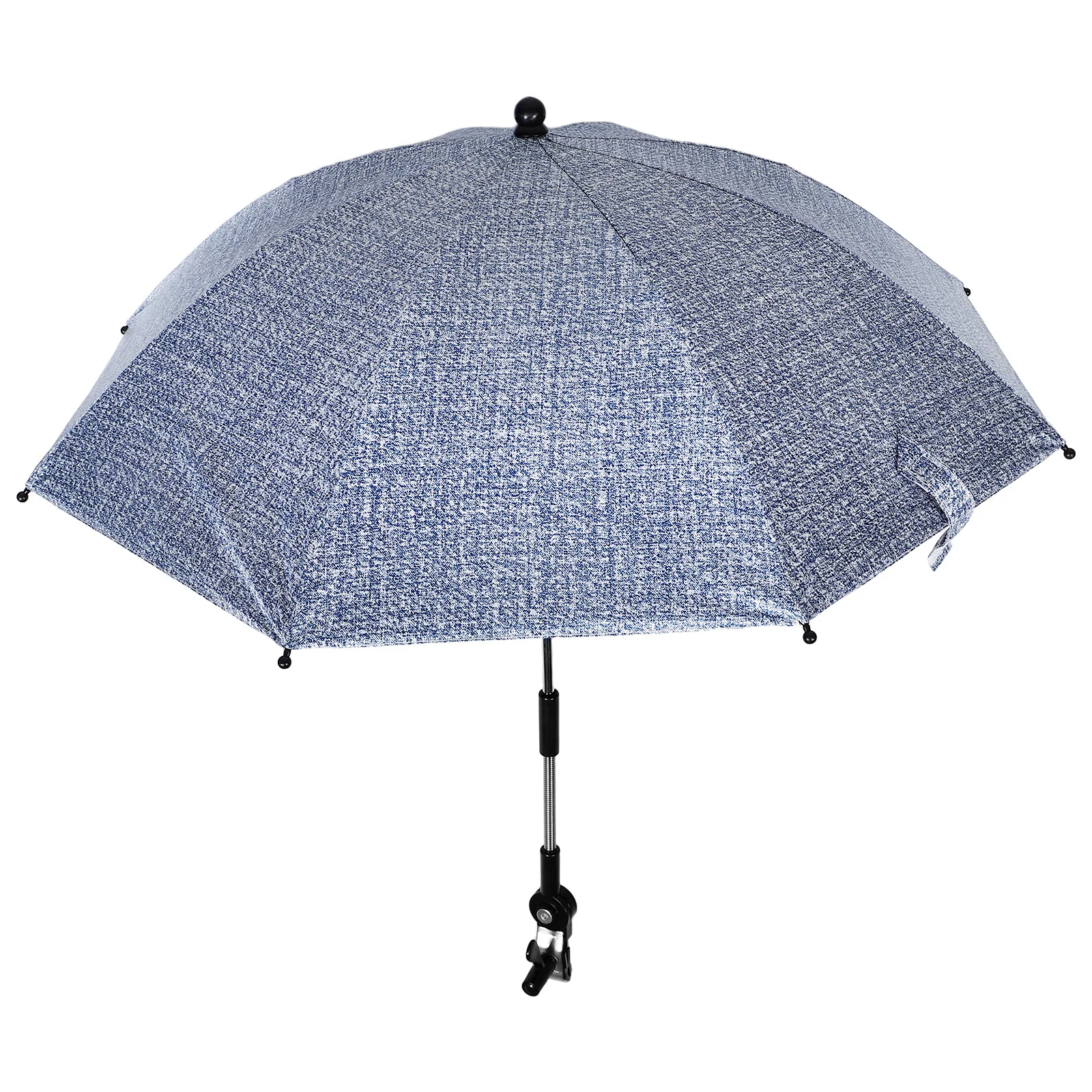 

Baby Stroller Parasol Universal Black Coating Uv Sunshade Adjustable Clamp for Summer Pram Pushchair Stroller Umbrella