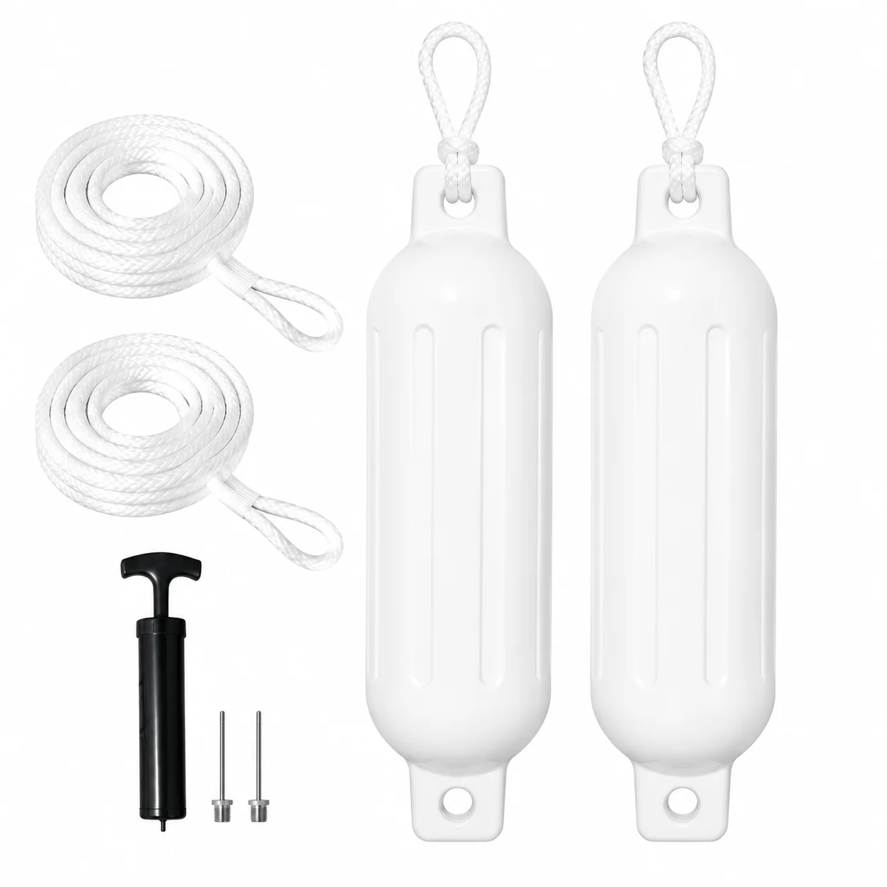 2PCS Inflatable Boat Fender PVC Marine Bumper with Rope Yacht Dock Protection Buoy for Safe Mooring  Anti Collision