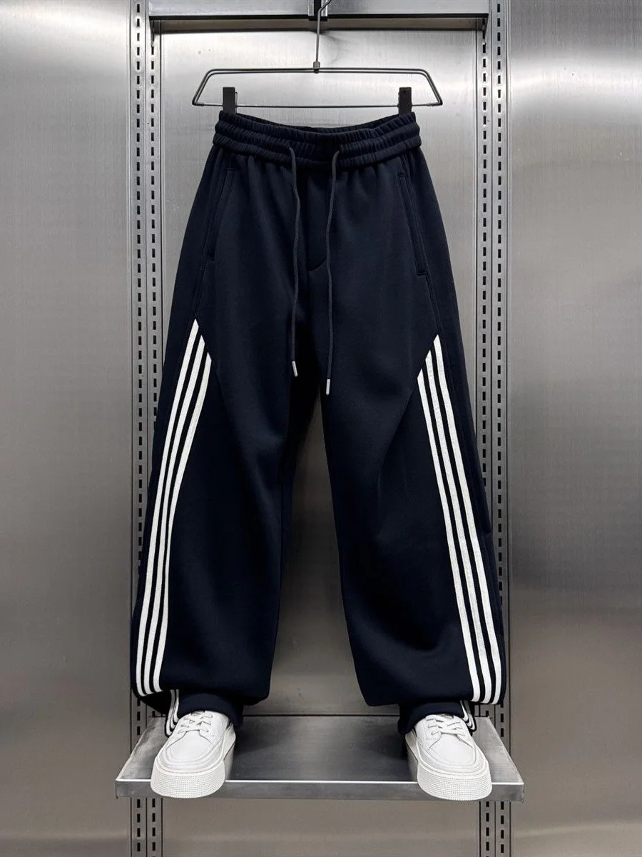 

Мужские вельветовые брюки свободного кроя, плотные, осенне-зимние, повседневные, спортивные, длинные, мешковатые, с манжетами, большие размеры, 300 P