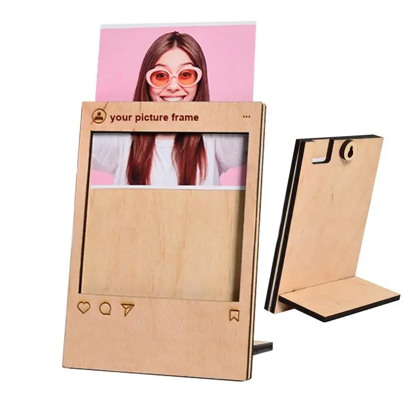 1 pz creativo personalizzato inspiture Frame Fujifilm Photo Frame Film Picture Holder Wood Ins Frame Gift Instax Mini