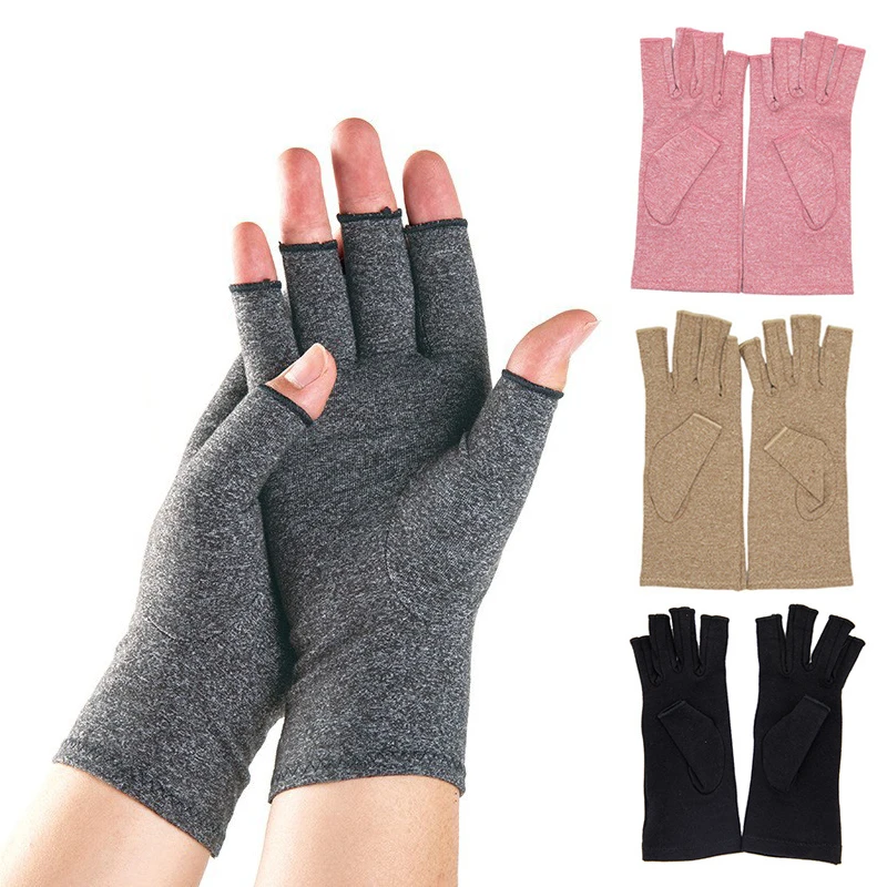 

Winter Warm Half Finger Fingerless Gloves for Women Men Anti Arthritis Therapy Gloves Sports Climbing Fitness Driving Gloves