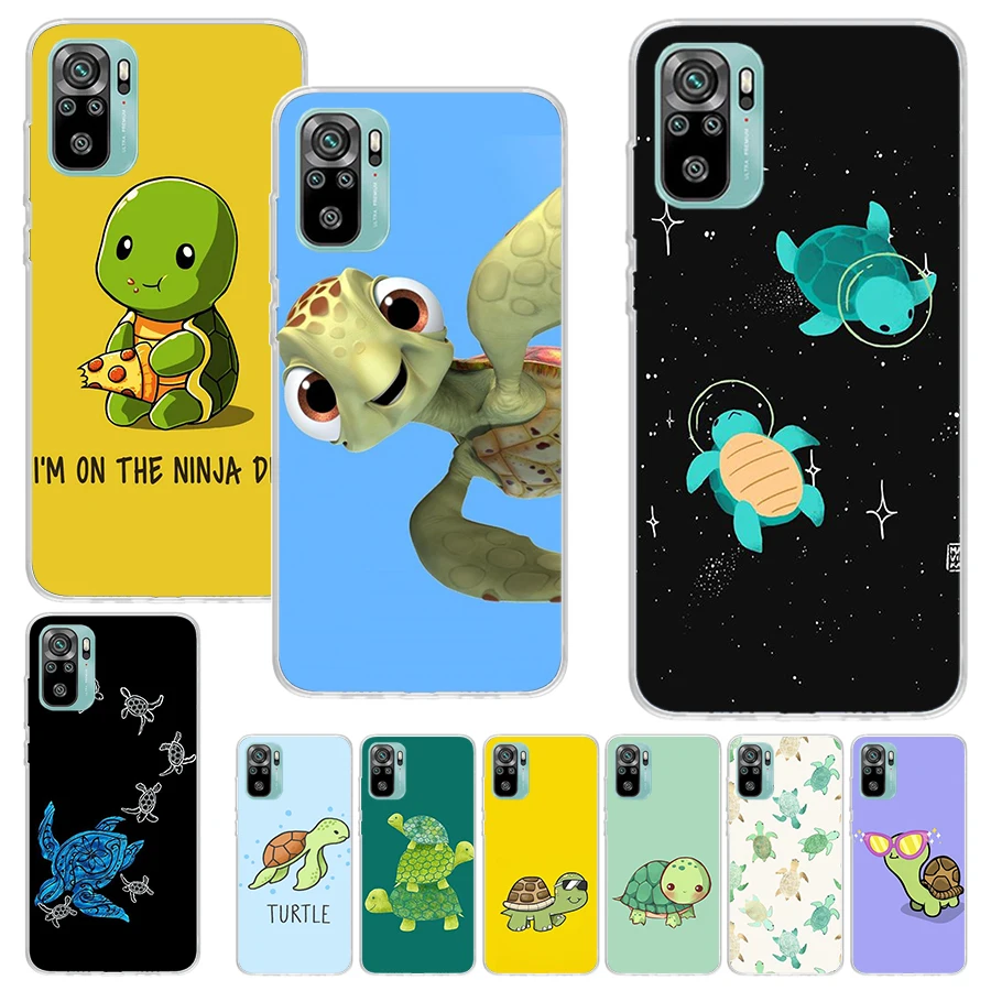 Cartoon Sea Turtle Tortoise Print Soft Case for Xiaomi Redmi 12 12C 10 10A 10C 9 9A 9C 9T 10X Phone Shell 8 8A 7 7A 6 Pro 6A S2