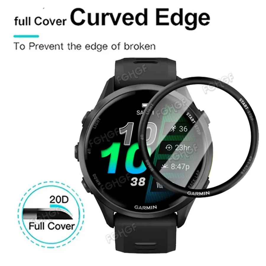 Anti-scratch Screen Protector For Garmin Forerunner 970 570 47mm 42mm Smart Watch Full Cover Protective Film Accessory Not Glass image 4