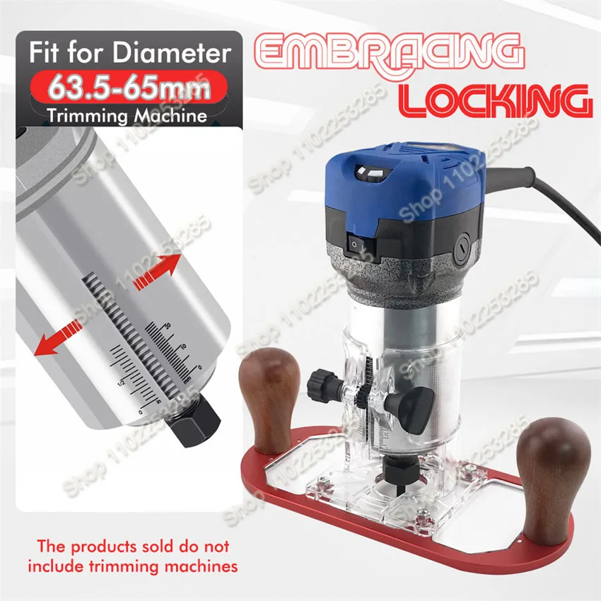 New Wood Router Base for Edge Guide - Woodworking Trimming Machine Milling Groove Flip Engraving Trimming Opening Milling Base