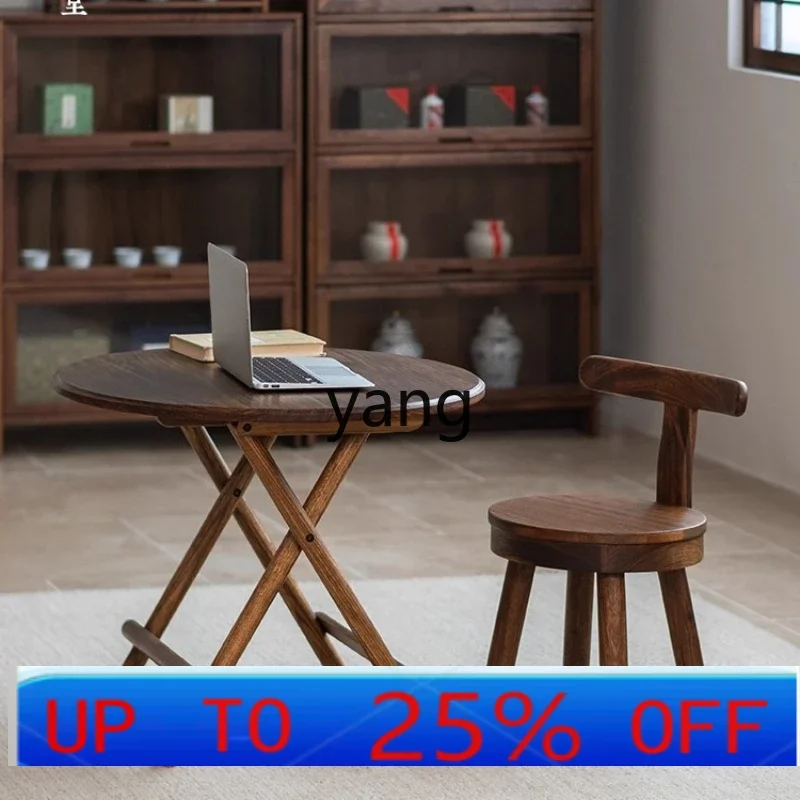 LTT square table outdoor camping portable ebony tea table new Chinese style
