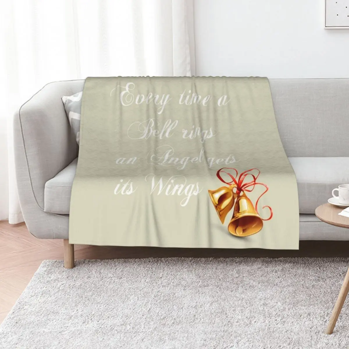 Every Time A Bell Rings An Angel Gets Its Wings Throw Blanket Year Round Soft Comfortable Blanket for Home