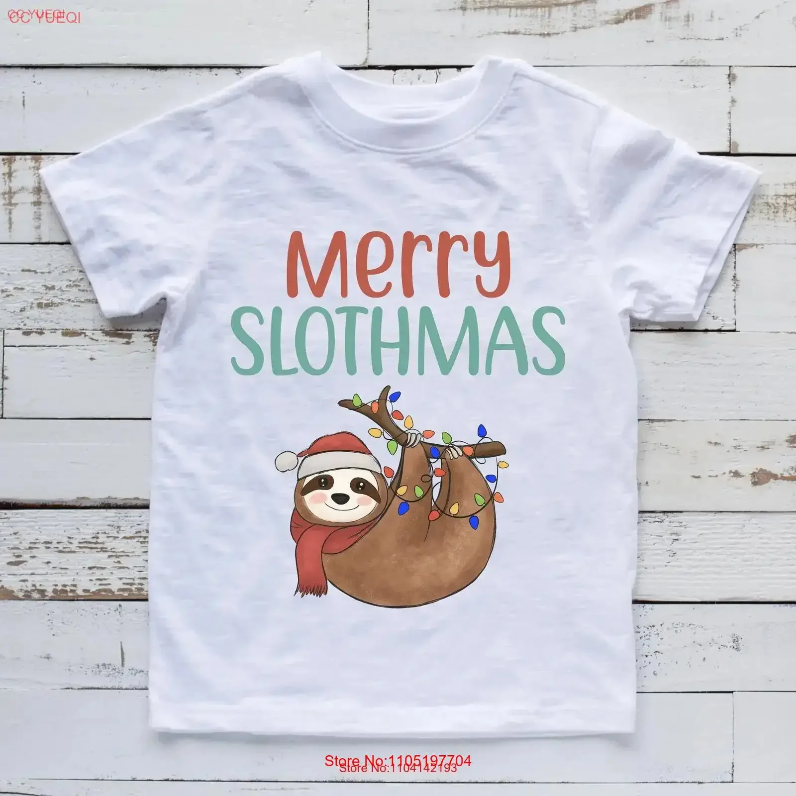 

Рождественская футболка с ленивцем Merry Slothmas, забавная рождественская футболка для девочек, Санта-Клаус, молодежная винтажная стираная растянутая слегка графика