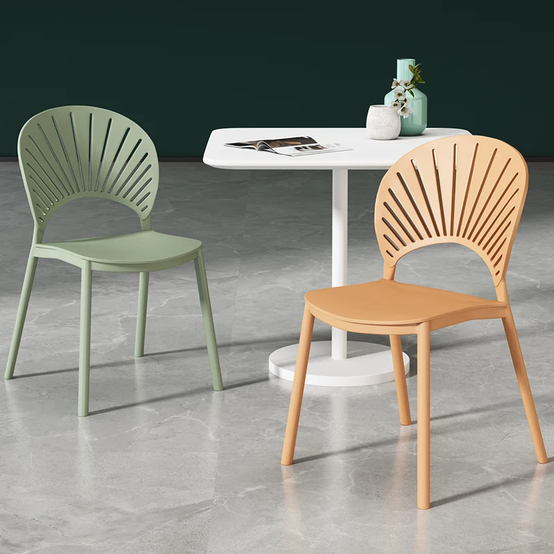 

Furniture Dining Chairs Nordic Plastic High Stools Kitchen Home Furnitures Living Room With Backrest Chair Leisure Desk Chair