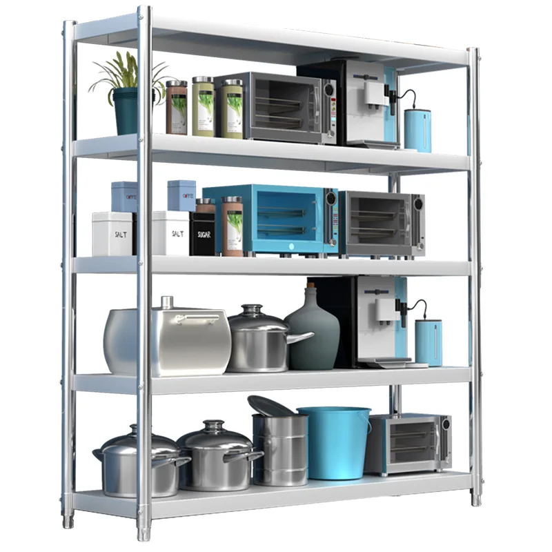 

Five story high 2 meters stainless steel household sundries kitchen rack microwave oven balcony