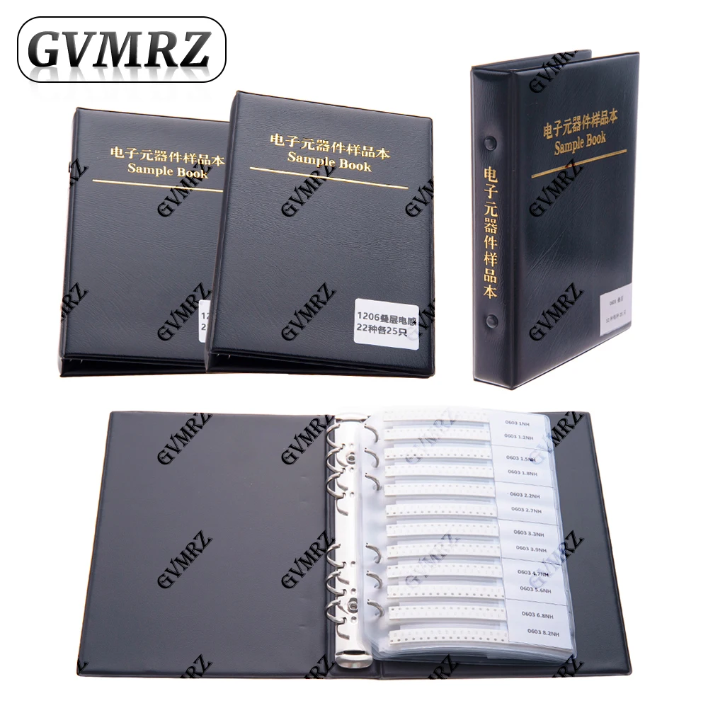 22/38/42/44/52Values 0402 0603 0805 1206 Multilayer Ceramic Inductor  Stackup Inductor SMD Sample Book