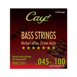 Guitar Strings Caye Crossing 4/5/6 String Electric Bass Guitar Strings Hexagonal Steel Core