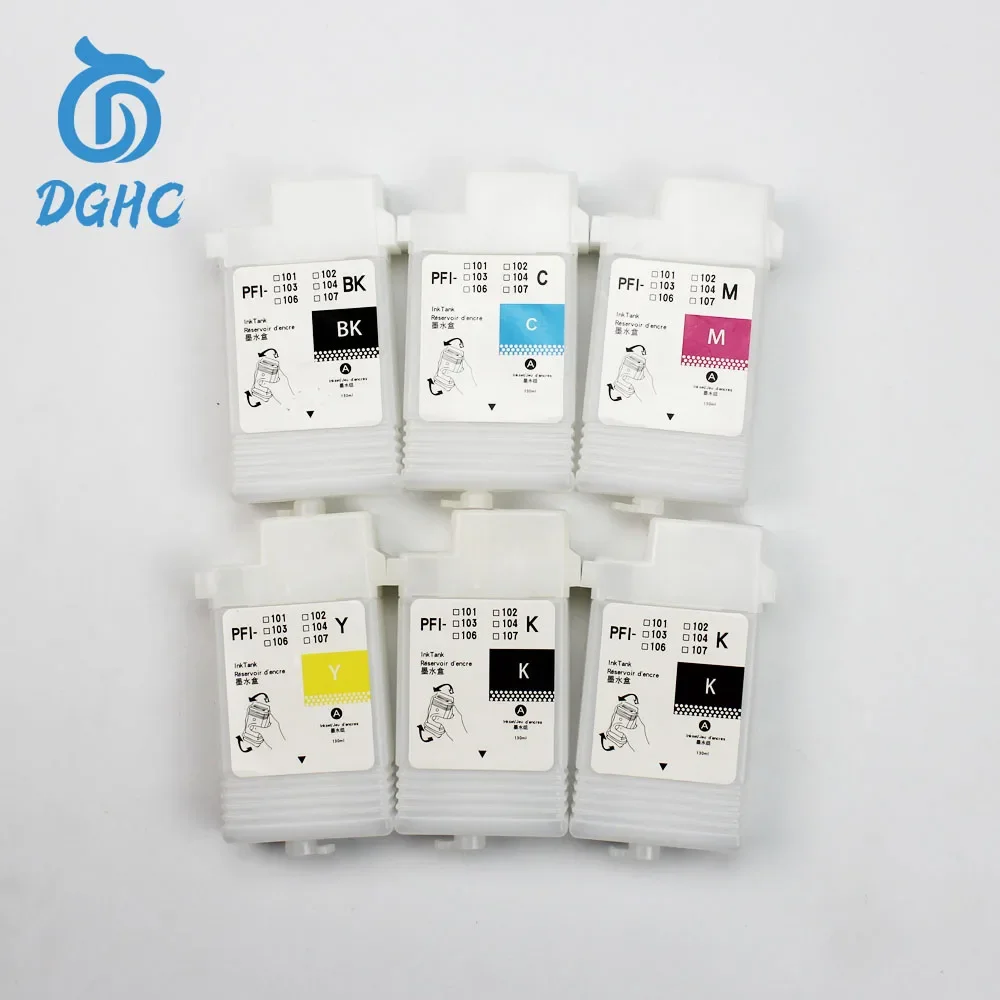 

6pcs/lot PFI-102 Refillable Ink Cartridge With Chip For Canon IPF650 IPF655 IPF750 IPF755 IPF760 IPF765 Printer